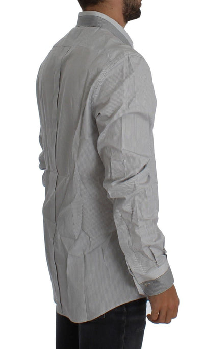 White Gray GOLD Slim Fit Dress Shirt