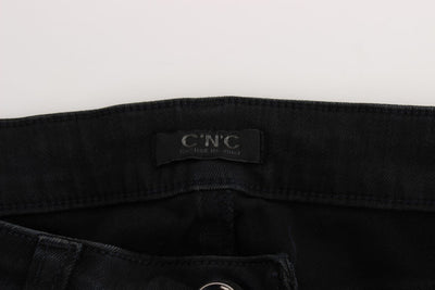 Black Cotton Slim Fit Denim Jeans