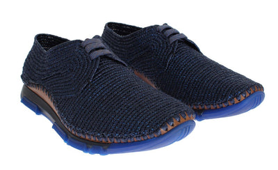 Sneaker Shoes Blue Raffia Mens Sport Casual