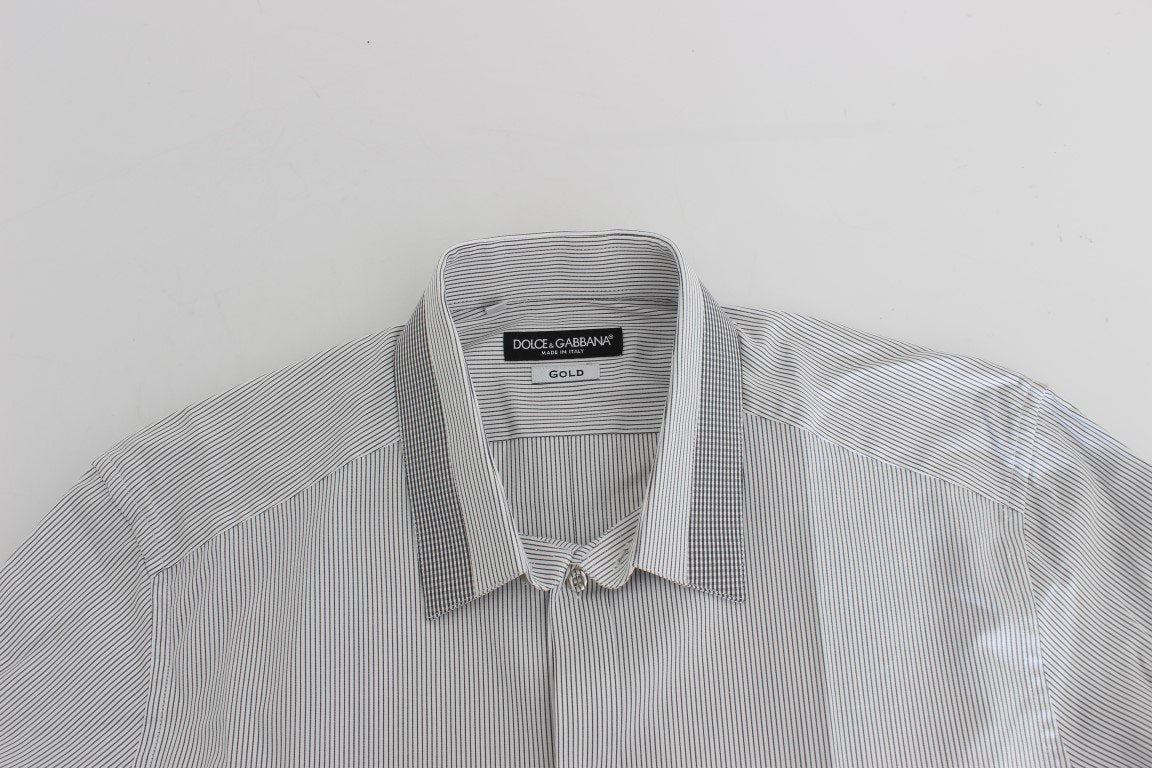 White Gray GOLD Slim Fit Dress Shirt