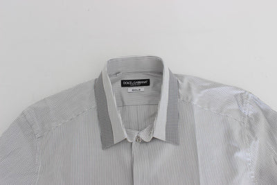 White Gray GOLD Slim Fit Dress Shirt
