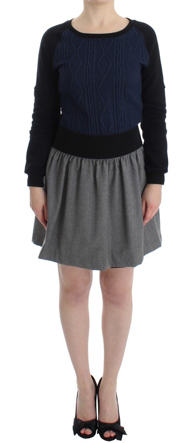 Multicolor Long Sleeve Skirt Top Dress