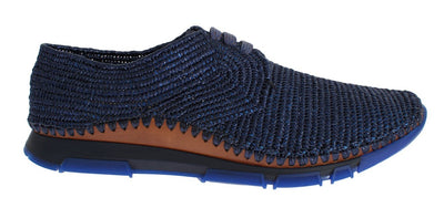 Sneaker Shoes Blue Raffia Mens Sport Casual