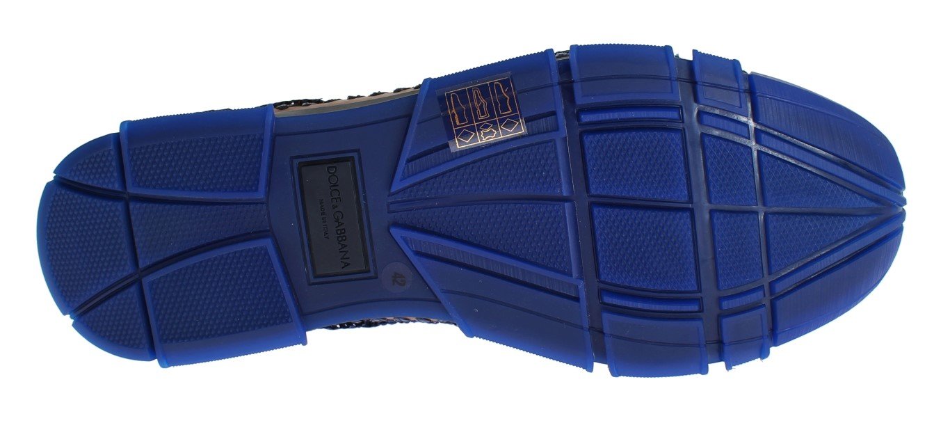 Sneaker Shoes Blue Raffia Mens Sport Casual