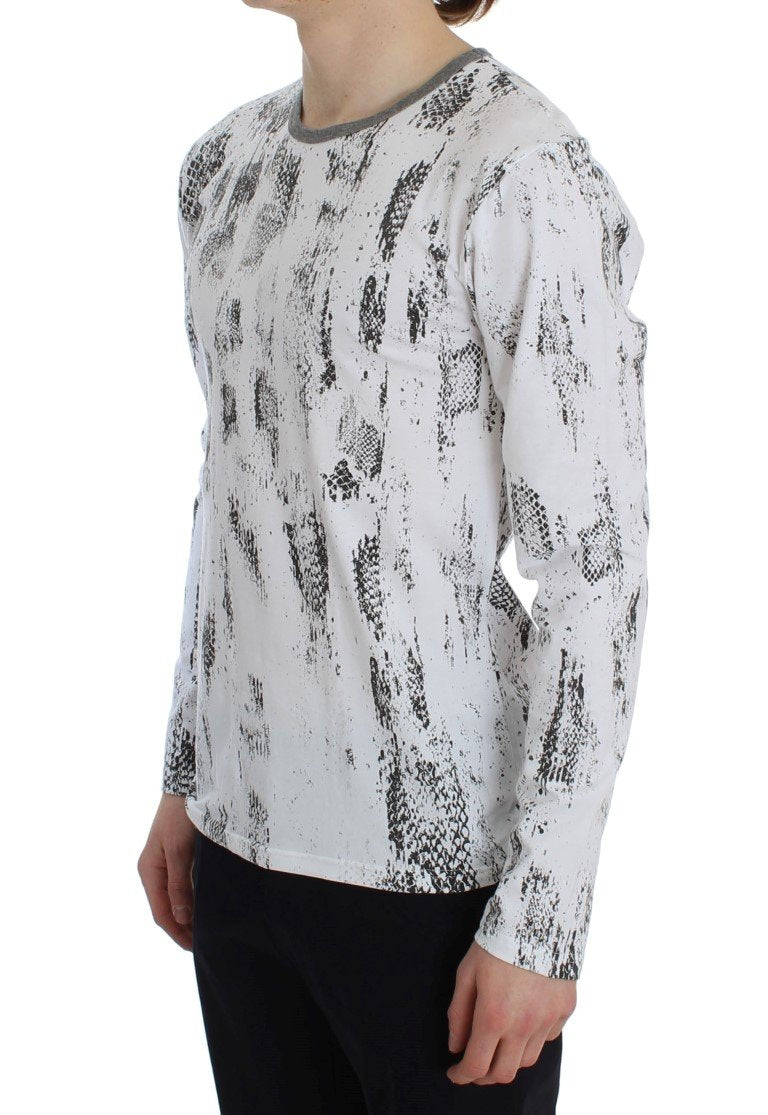 White Crew-neck Pullover Stretch T-shirt