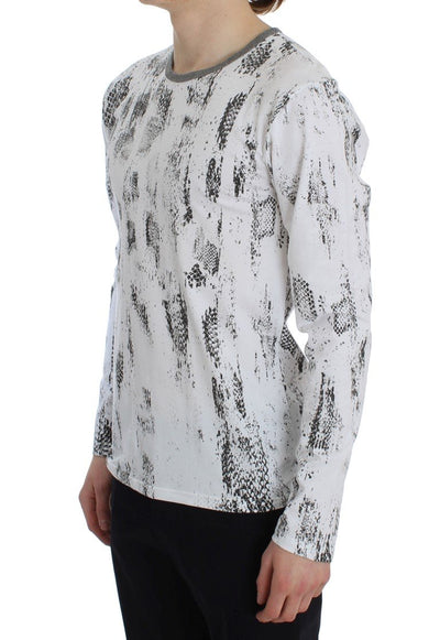 White Crew-neck Pullover Stretch T-shirt