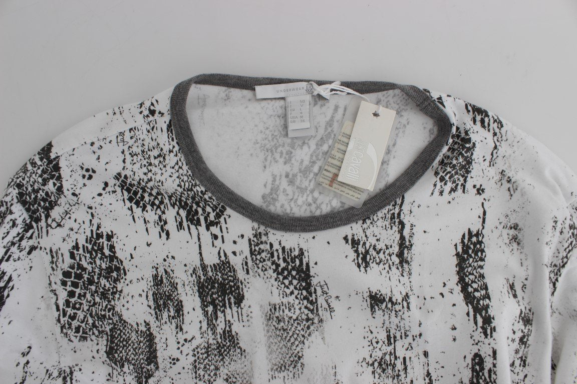 White Crew-neck Pullover Stretch T-shirt
