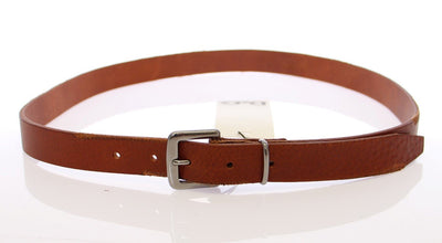Brown Leather Logo Belt