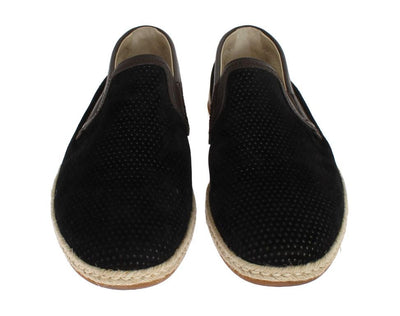 Black Brown Leather Breathable Loafers