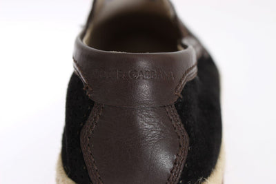 Black Brown Leather Breathable Loafers