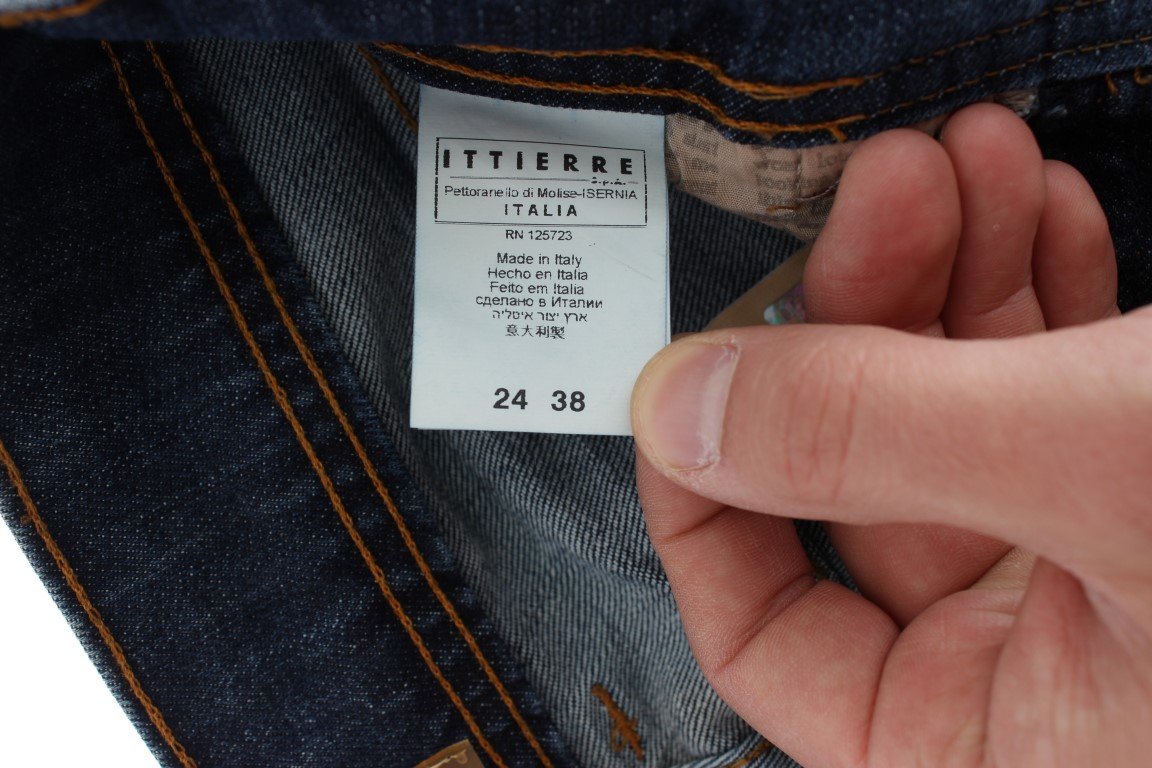 Blue Wash Boot Cut Flair Stretch Cotton Jeans