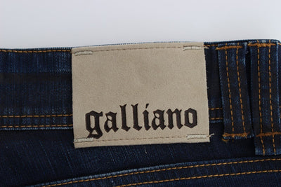 Blue Wash Cotton Blend Slim Fit Jeans