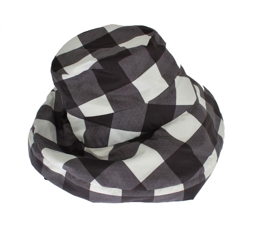 Black White Check Bucket Hat