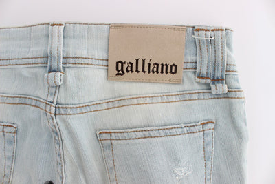 Blue Wash Cotton Blend Slim Fit Jeans