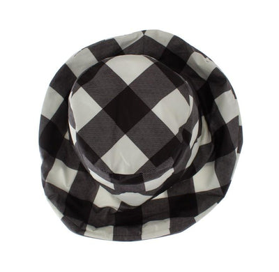 Black White Check Bucket Hat
