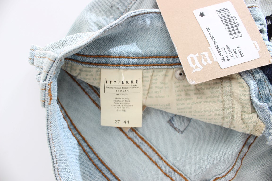 Blue Wash Cotton Blend Slim Fit Jeans