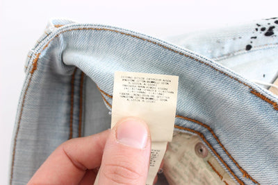 Blue Wash Cotton Blend Slim Fit Jeans