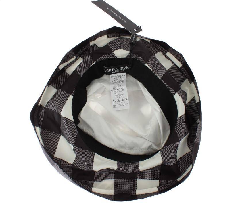 Black White Check Bucket Hat