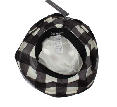 Black White Check Bucket Hat