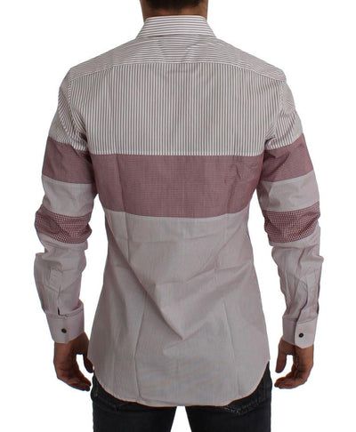 Red White Slim Fit GOLD Casual Shirt