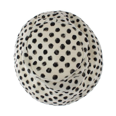 Black White Polka Dot Pattern Cotton Hat