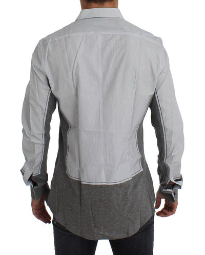 Gray Striped Slim Fit GOLD Casual Shirt