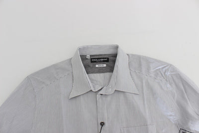 Gray Striped Slim Fit GOLD Casual Shirt