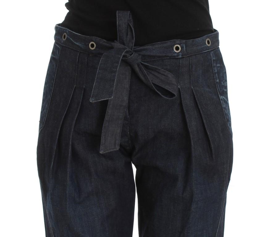 Blue Cotton Blend Loose Fit Jeans
