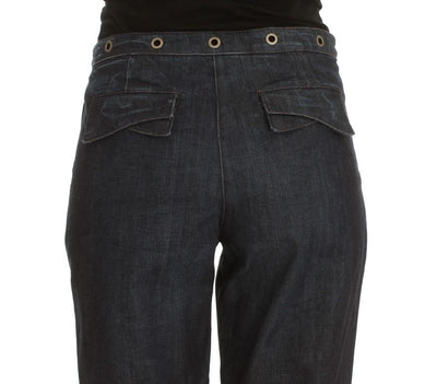 Blue Cotton Blend Loose Fit Jeans