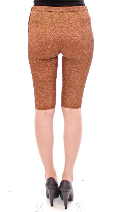 Brown silk shorts pants