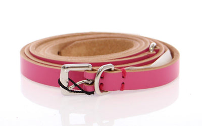 Pink Double Wrap Leather Logo Belt