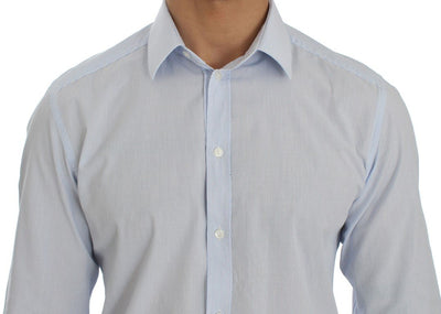 Blue Striped GOLD Slim Fit Dress Shirt