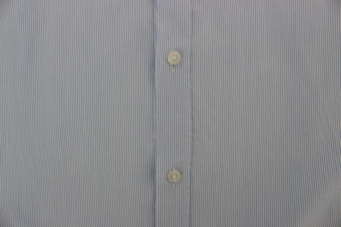 Blue Striped GOLD Slim Fit Dress Shirt