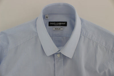 Blue Striped GOLD Slim Fit Dress Shirt