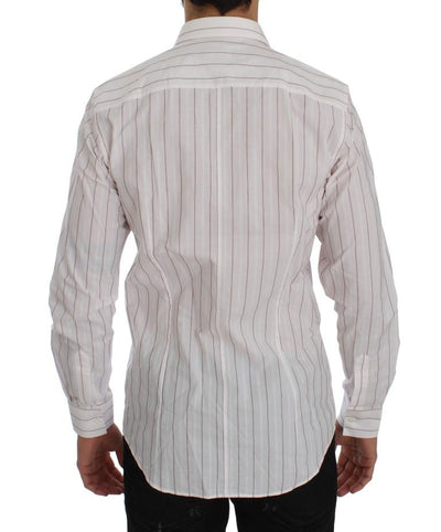 Pink Striped STAFF Regular Fit Dress Shirt