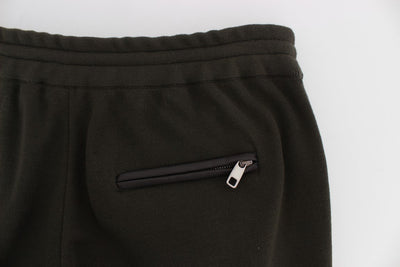 Green Brown Wool Silver Studded Pants