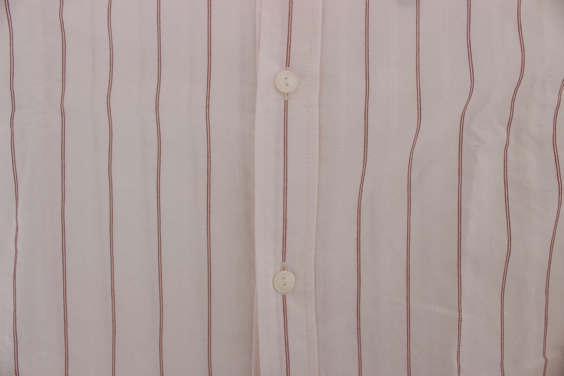 Pink Striped STAFF Regular Fit Dress Shirt