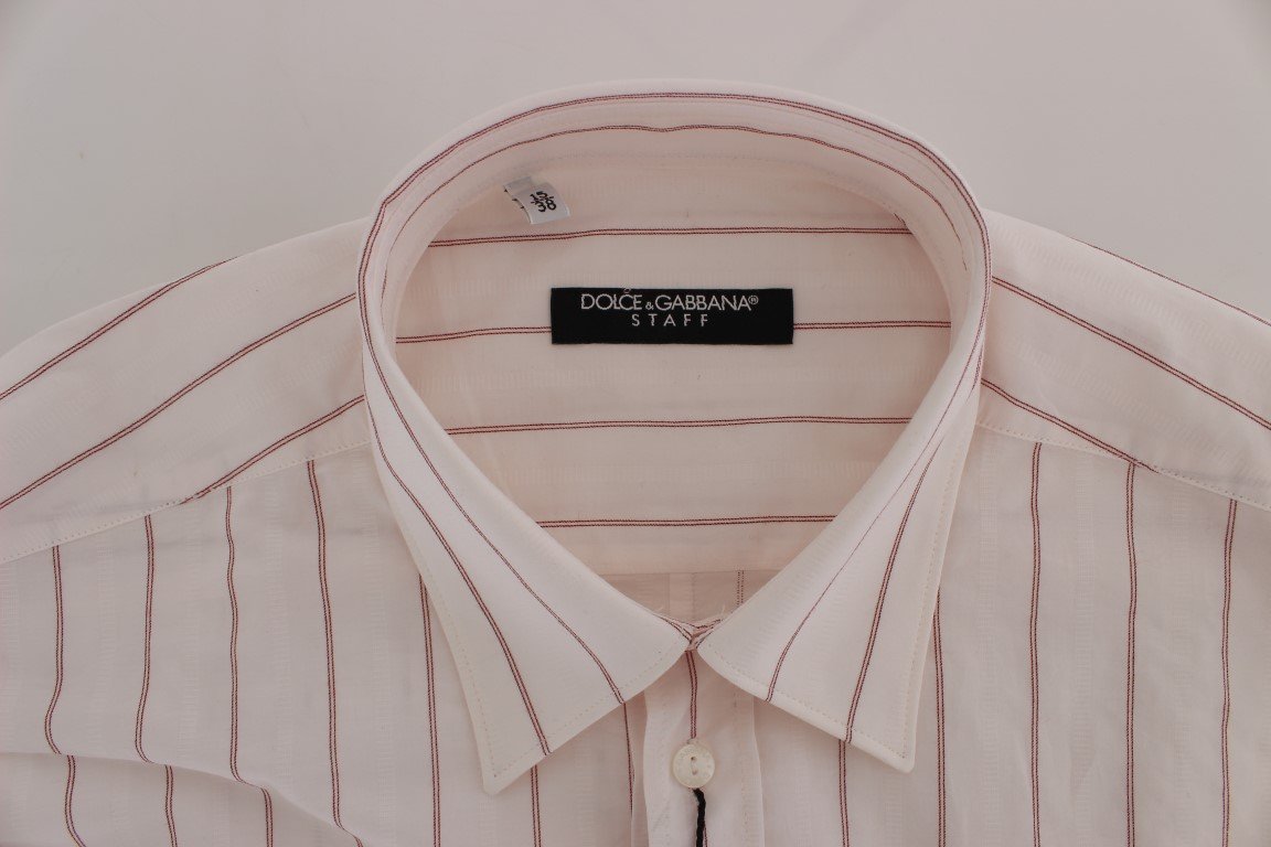 Pink Striped STAFF Regular Fit Dress Shirt