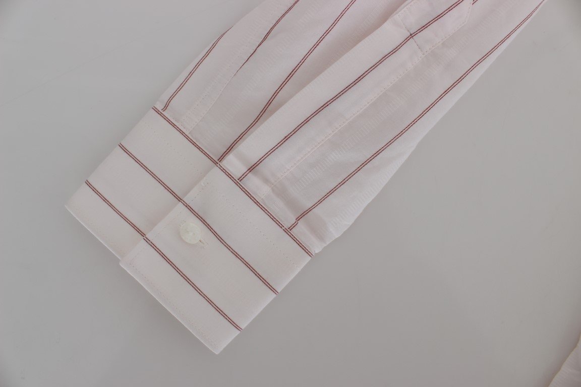 Pink Striped STAFF Regular Fit Dress Shirt