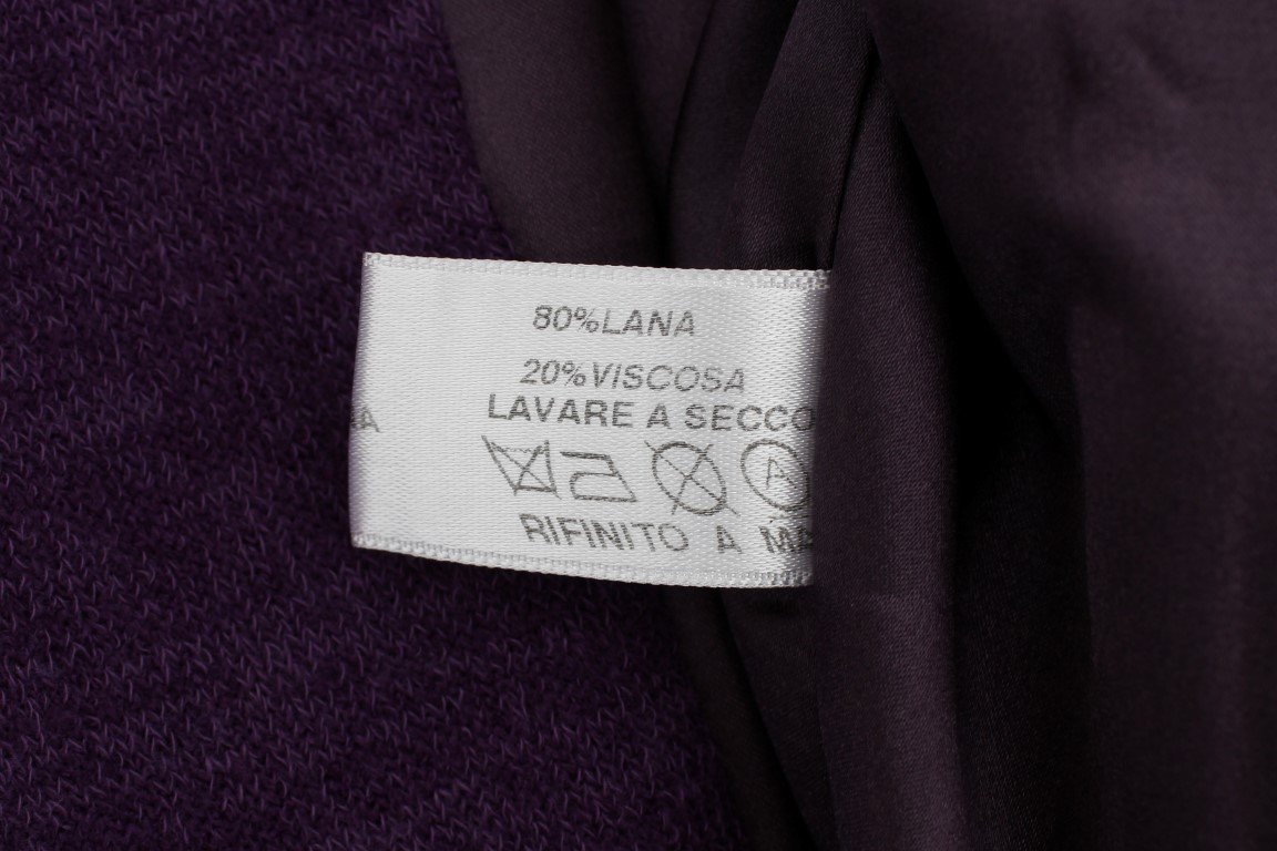 Purple Wool Suit T-Shirt Set
