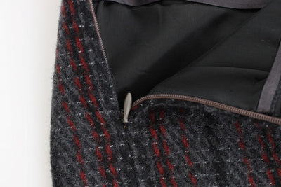 Gray wool mini skirt