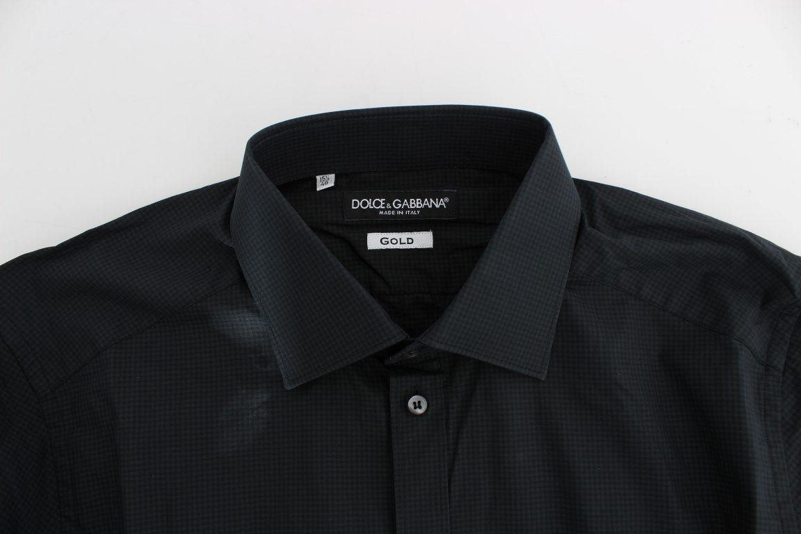 Blue Checkered Slim Fit GOLD Casual Shirt