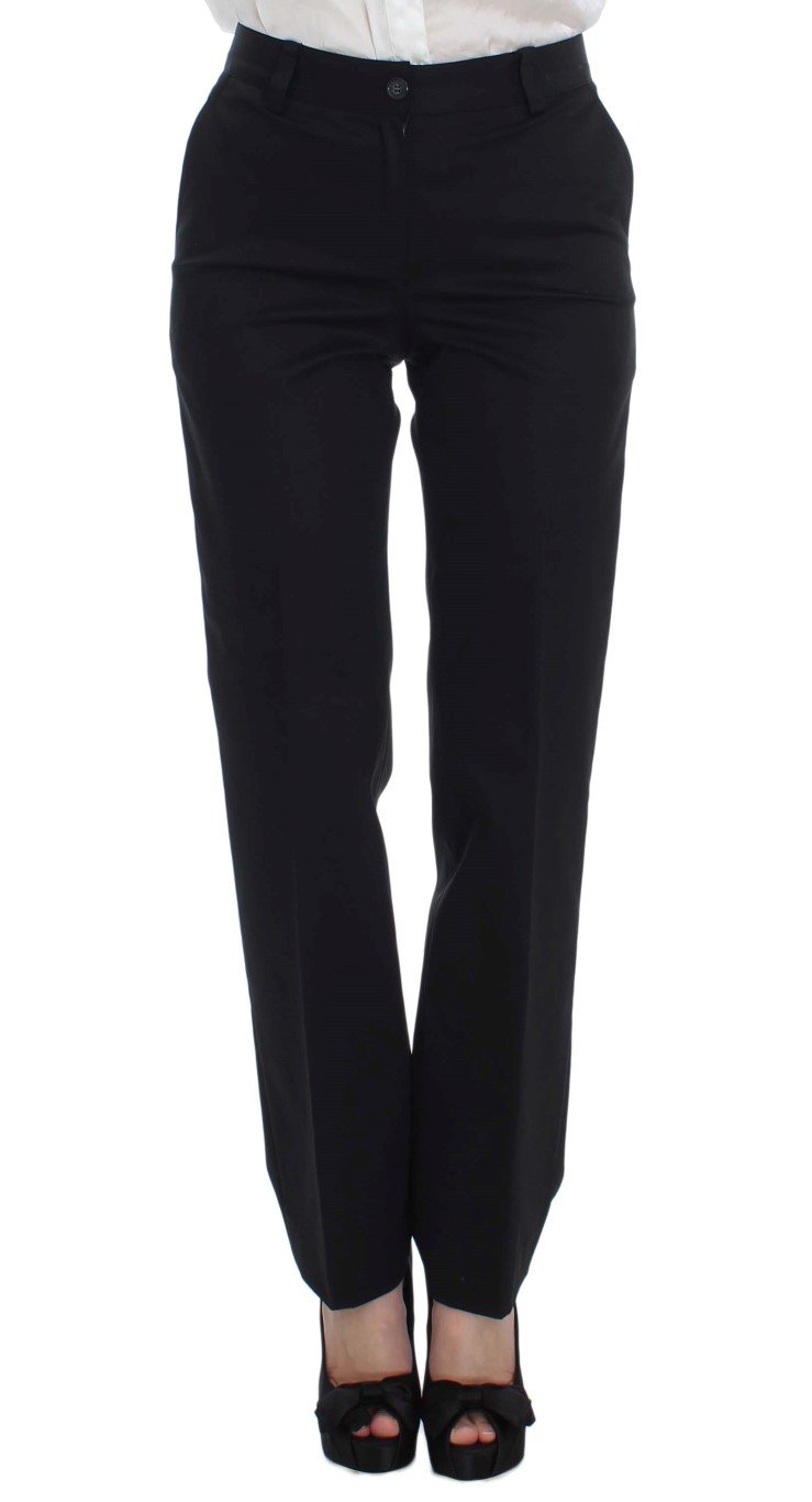 Black Cotton Stretch Suit