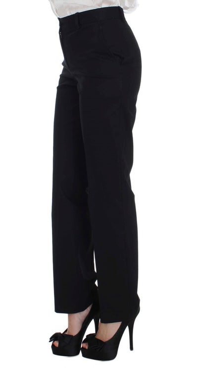Black Cotton Stretch Suit