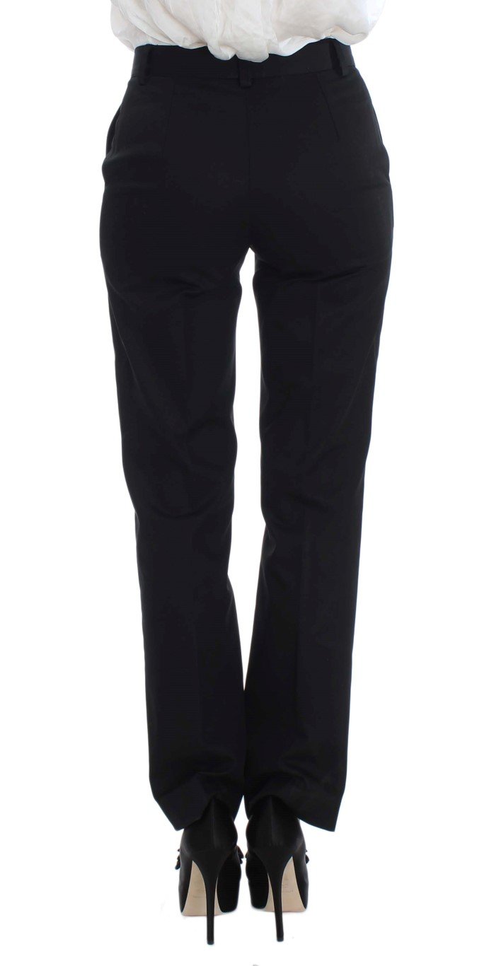 Black Cotton Stretch Suit