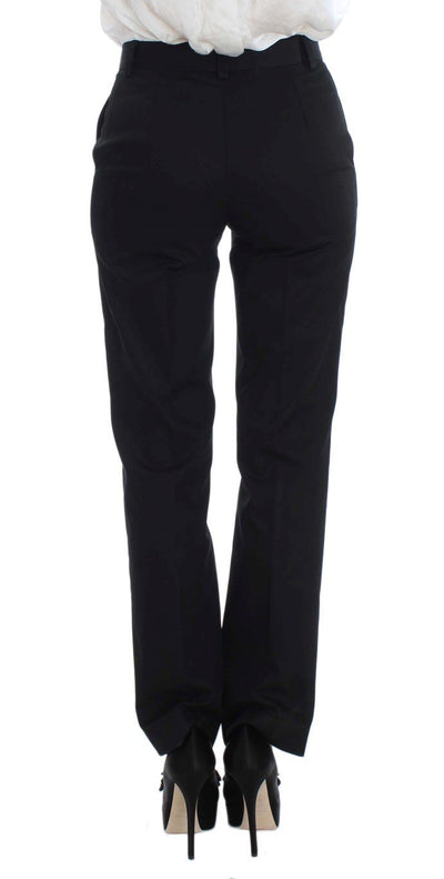 Black Cotton Stretch Suit