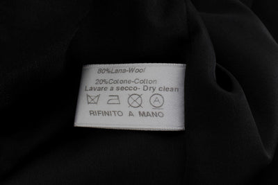 Black Cotton Stretch Suit