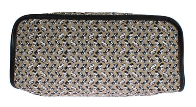 Car Print Cotton Leather Shoulder Bag