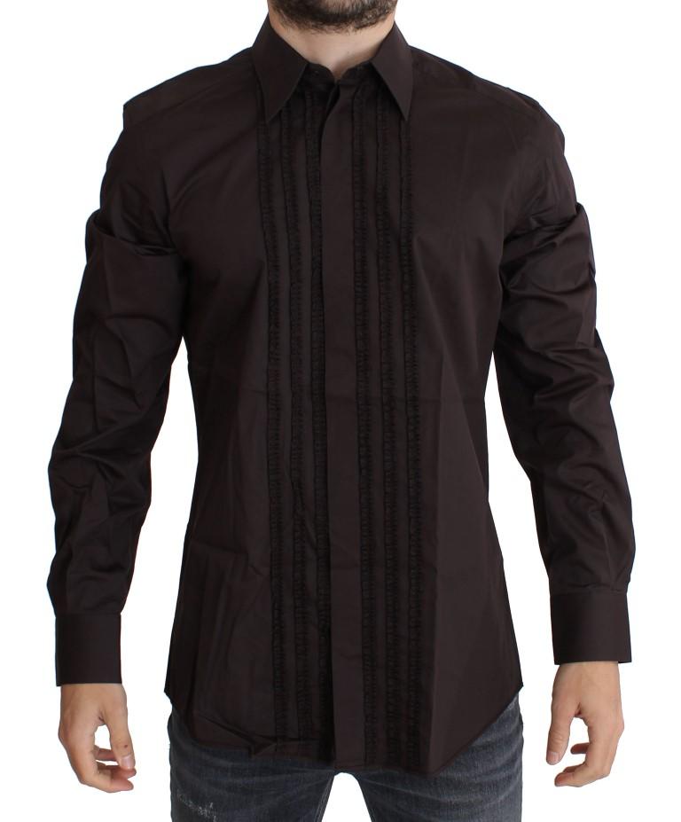 Purple Cotton Silk GOLD Dress Shirt