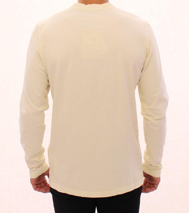 Beige crewneck long sleeve t-shirt